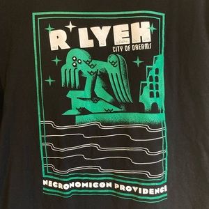 M - R'yleh Cthulu City of Dreams Necronomicon Tee